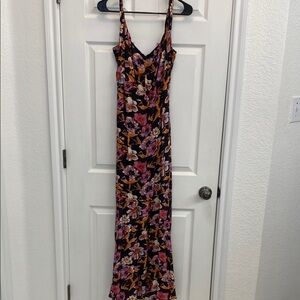 Sam Edelman Floral Maxi Dress - Black and Pink